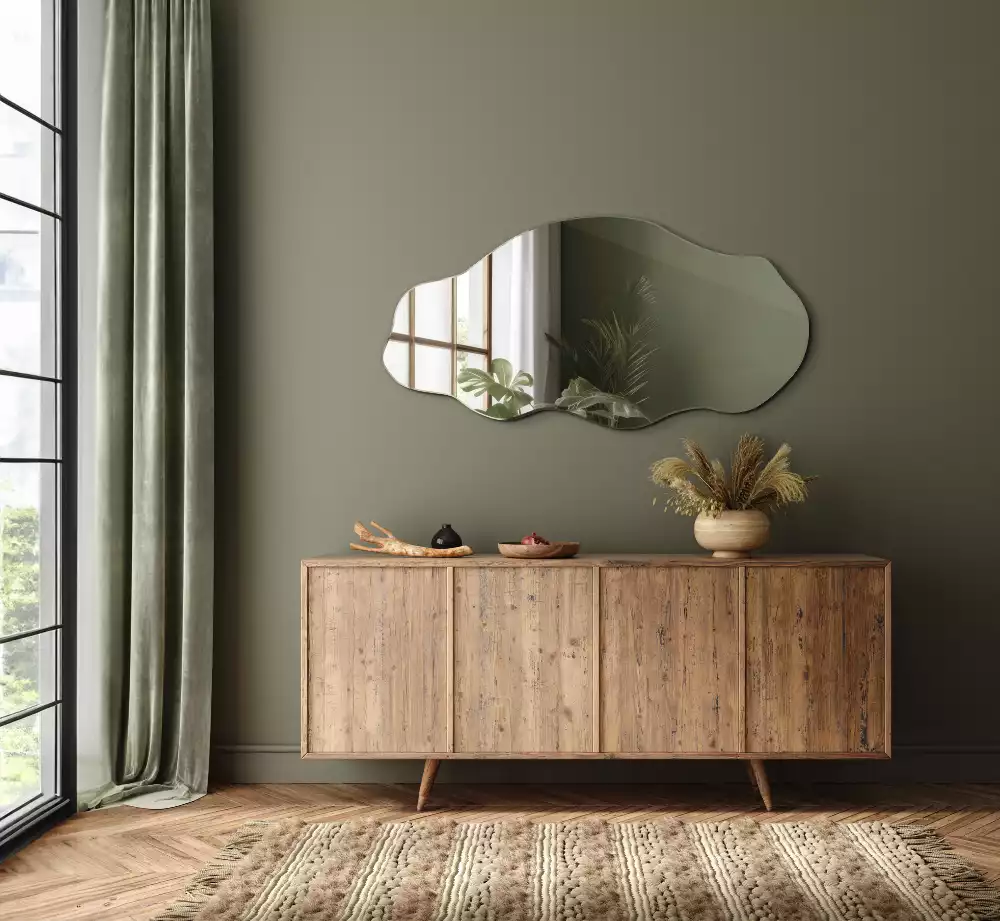 Asymetrischer spiegel originelle Wanddekoration