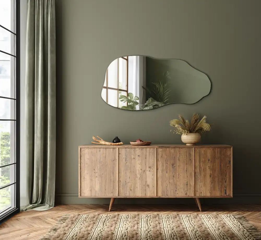 Organischer spiegel hängender Fleck