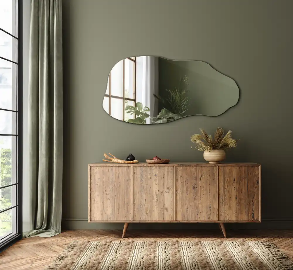 Organischer spiegel hängender Fleck