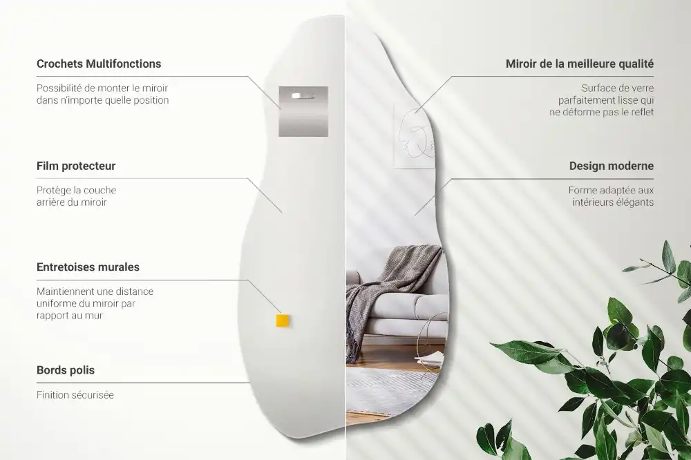 Organischer spiegel hängender Fleck