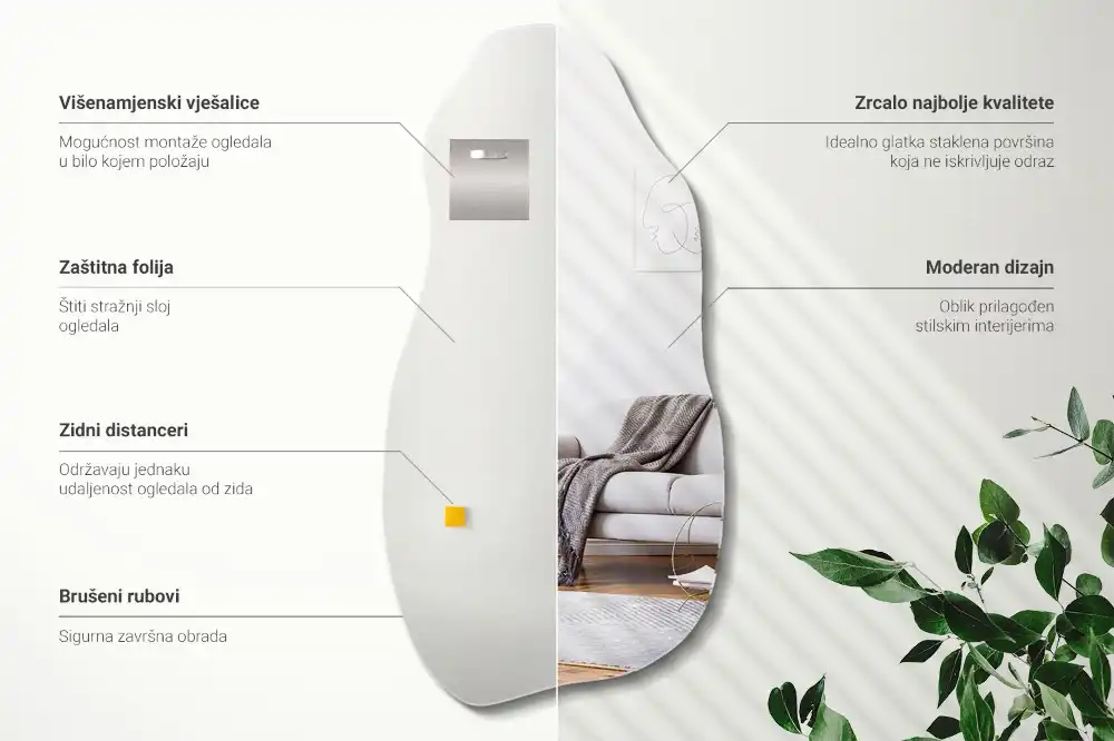 Organischer spiegel hängender Fleck