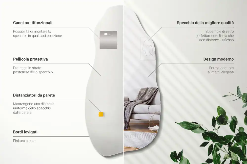 Organischer spiegel hängender Fleck