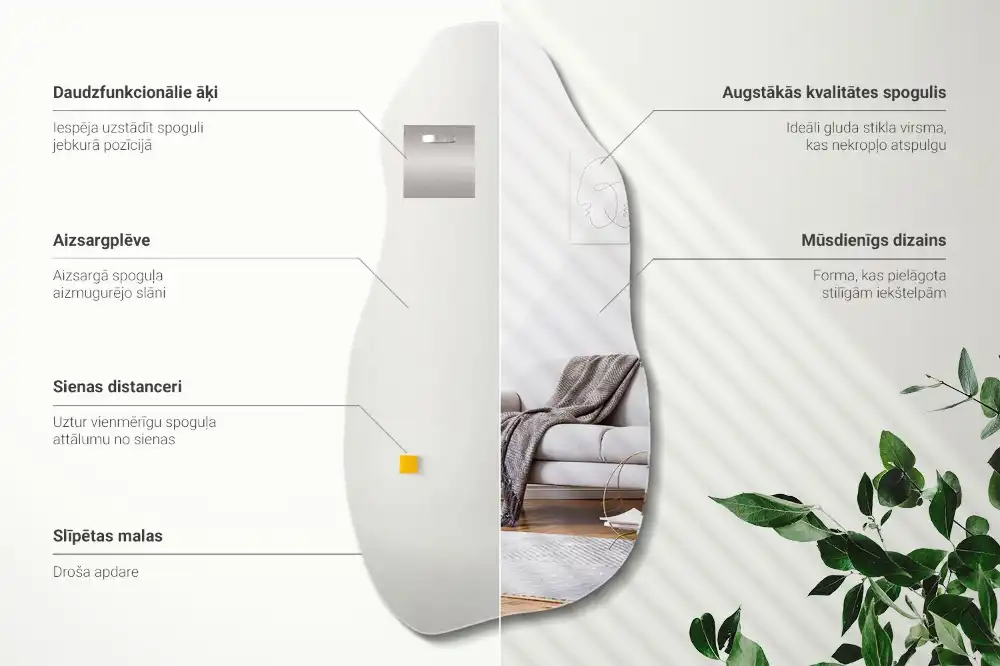 Organischer spiegel hängender Fleck