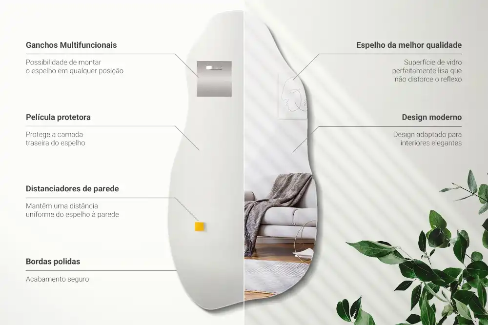 Organischer spiegel hängender Fleck