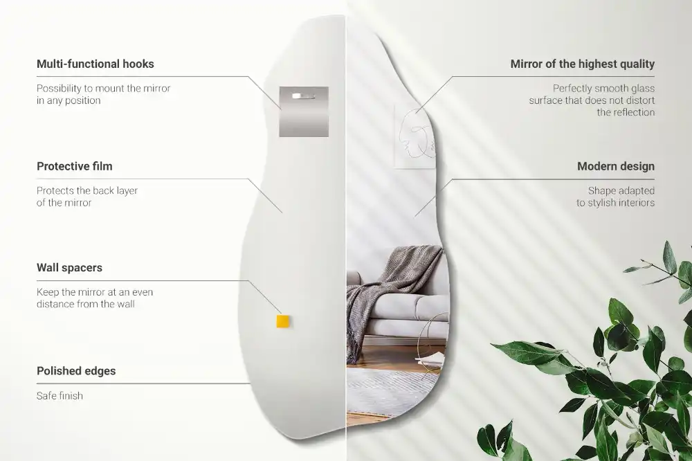 Organischer spiegel hängender Fleck