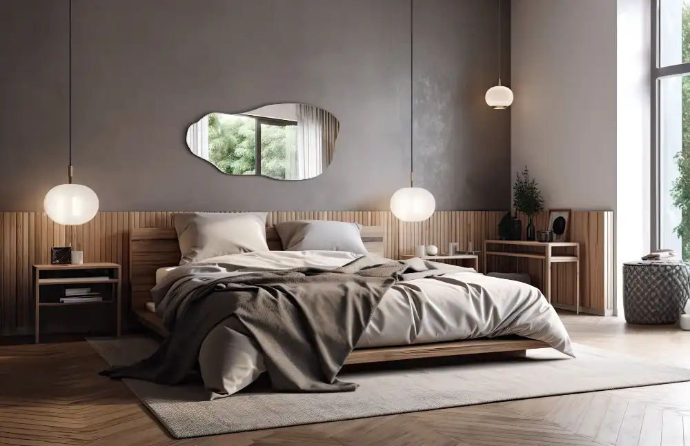 Organischer spiegel hängender Fleck