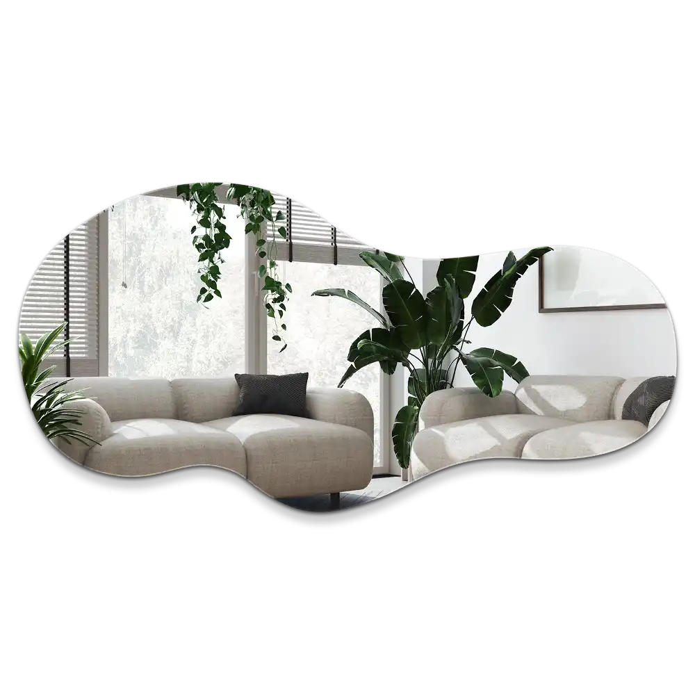 Organischer Wandspiegel in originellem Design