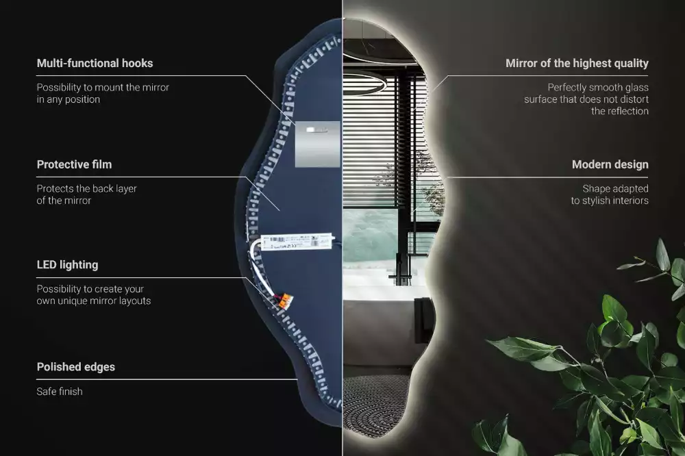 Asymmetrischer spiegel LED-beleuchteter Spot