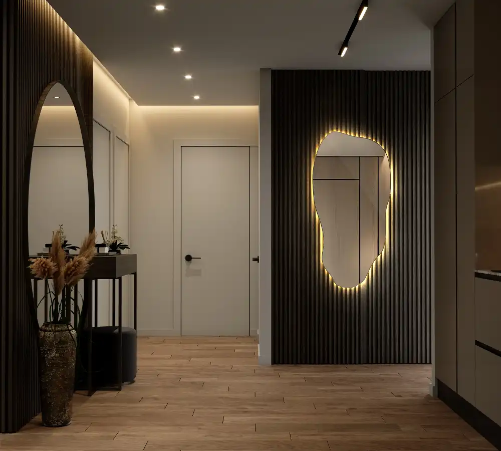 Spiegel organische form stilvoll