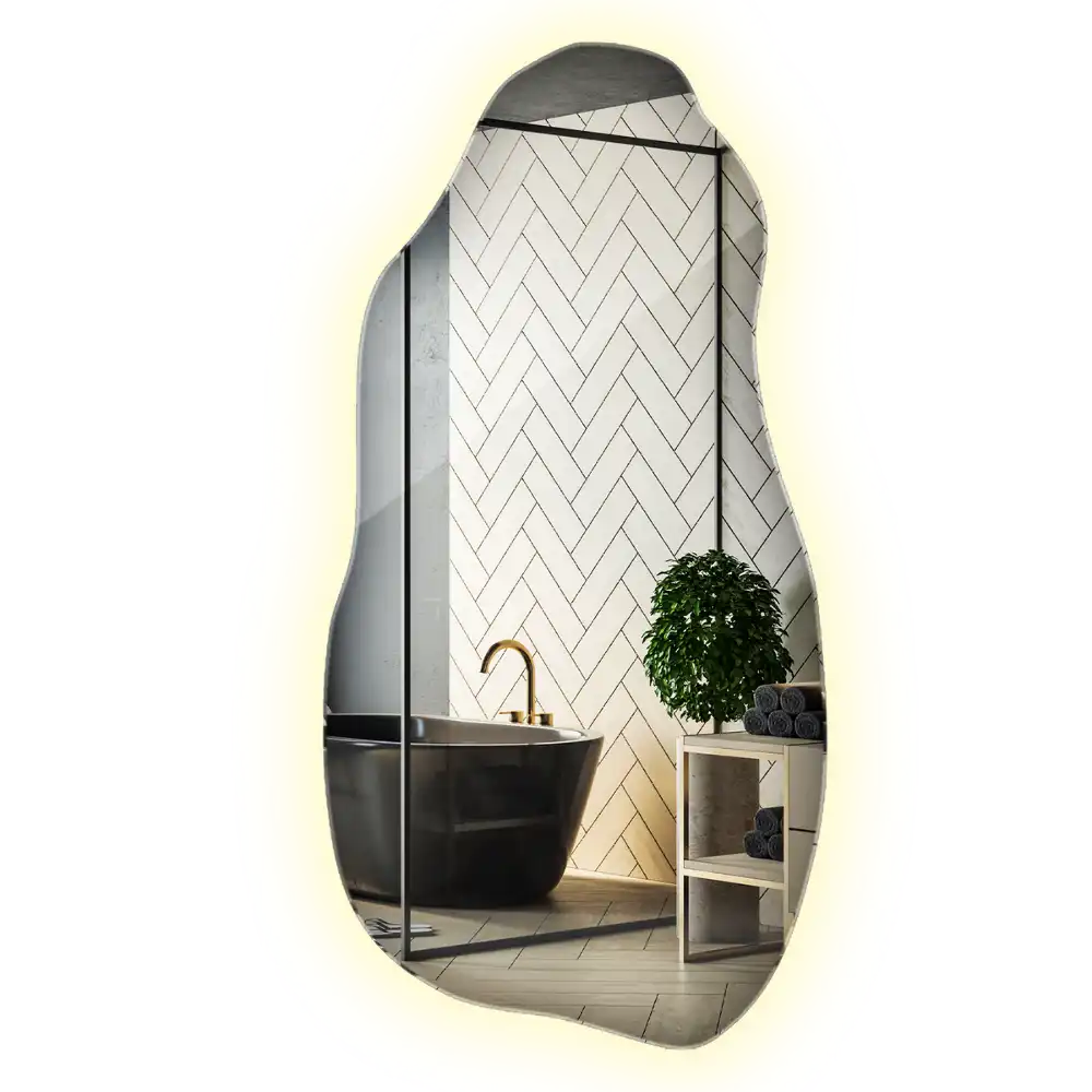 Spiegel organische form stilvoll