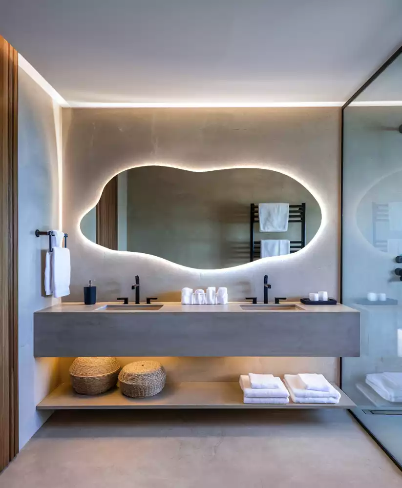 Ausgefallene spiegel mit led dekorativ