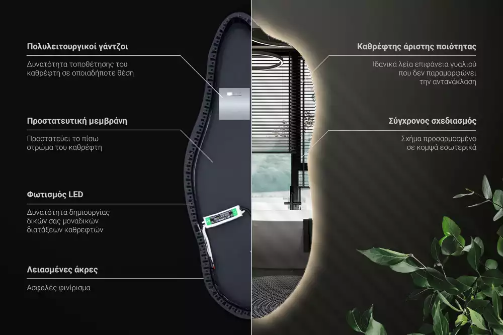 Ausgefallene spiegel mit led dekorativ