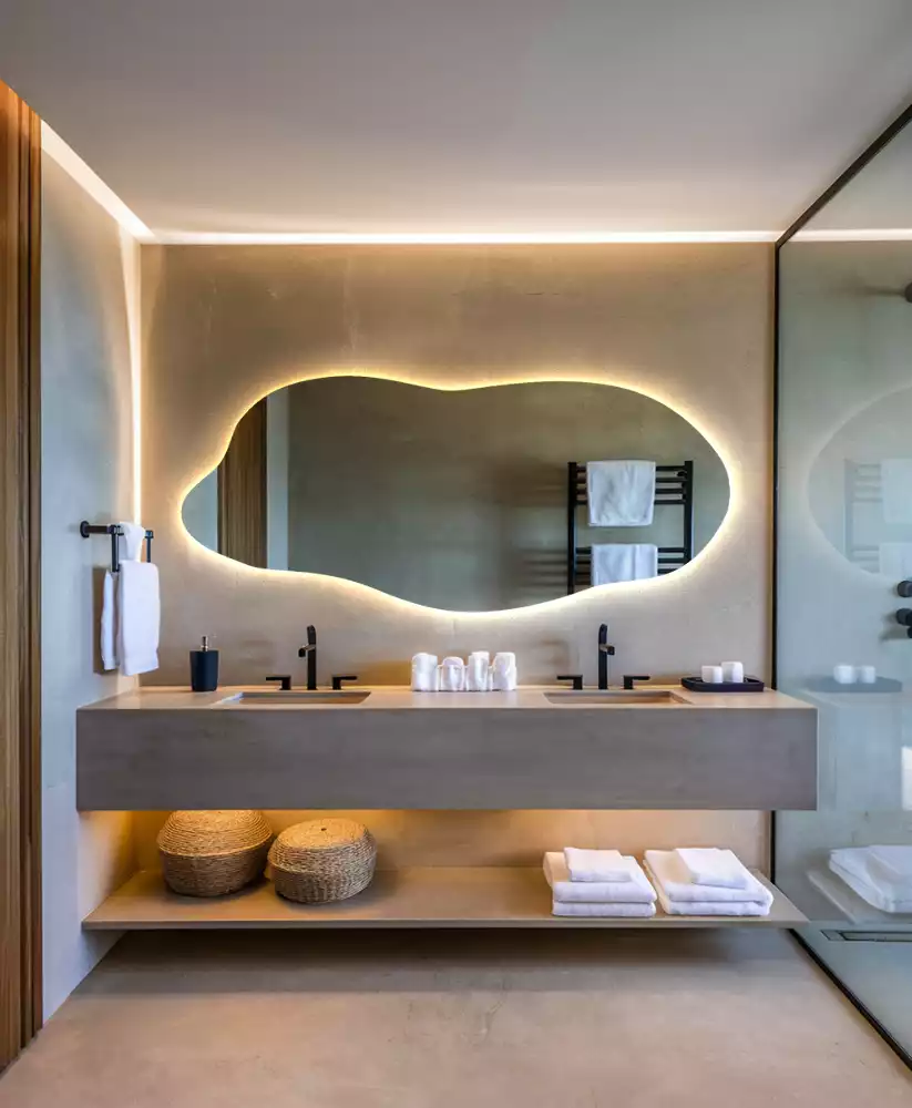 Ausgefallene spiegel mit led dekorativ