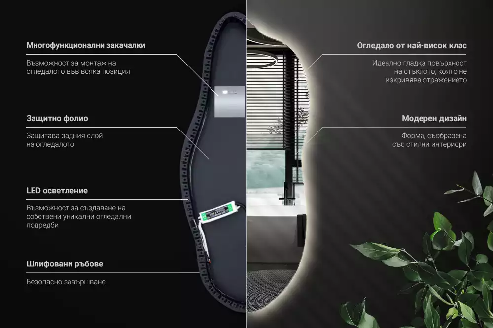 Ausgefallene spiegel mit led dekorativ