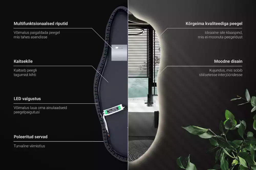 Ausgefallene spiegel mit led dekorativ