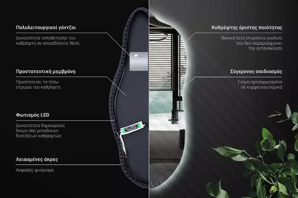 Ausgefallene spiegel mit led dekorativ