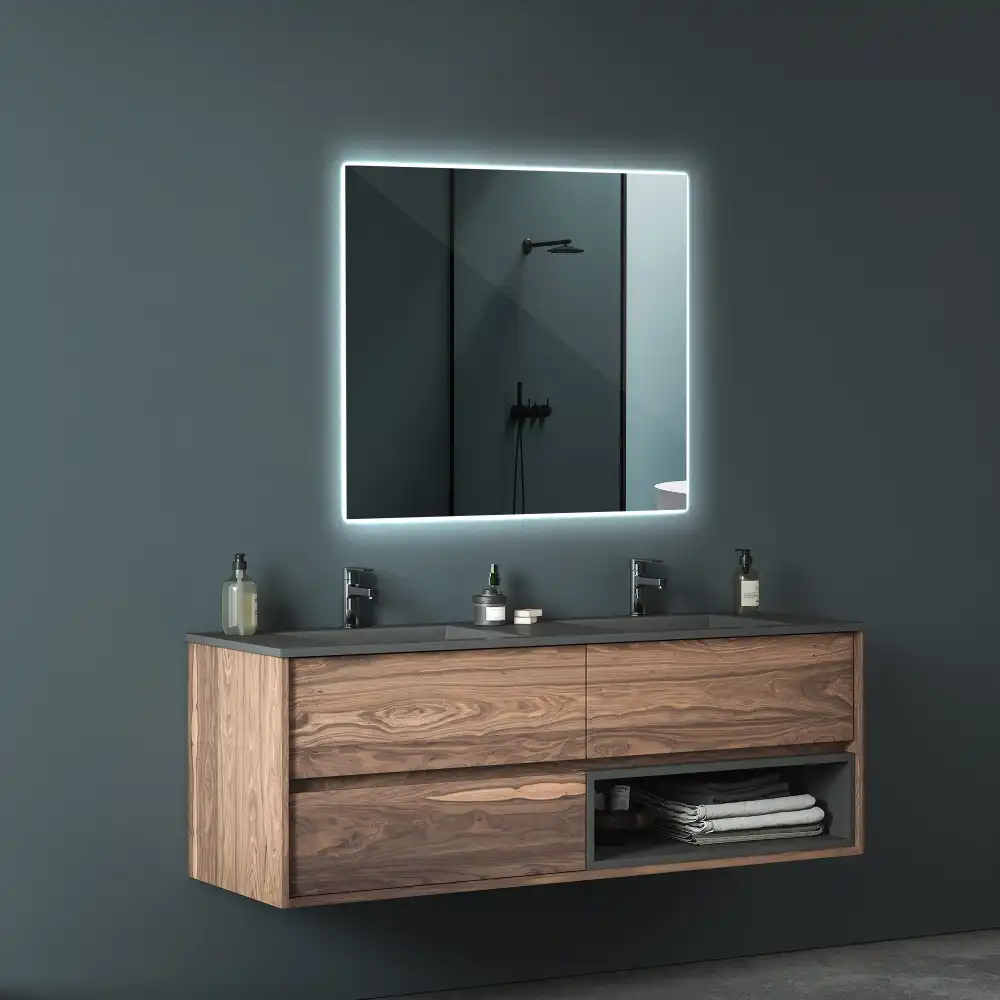 Spiegel quadratisch moderne LED