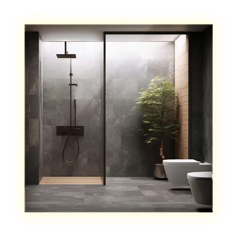 Spiegel quadratisch moderne LED