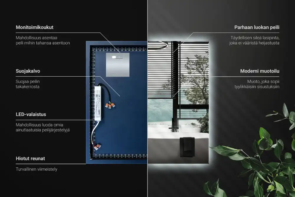 Spiegel quadratisch moderne LED