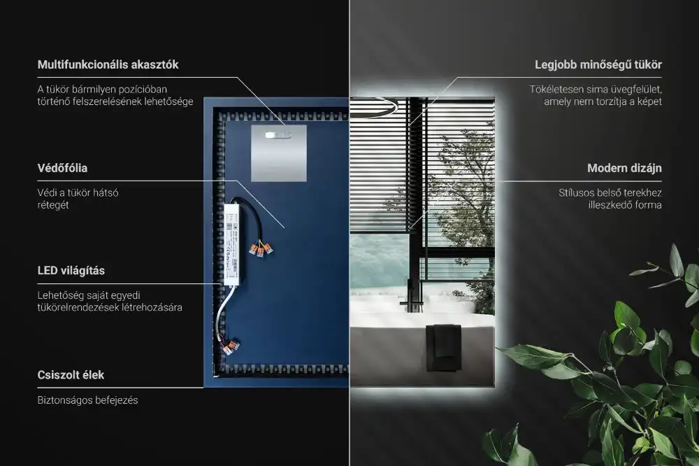 Spiegel quadratisch moderne LED