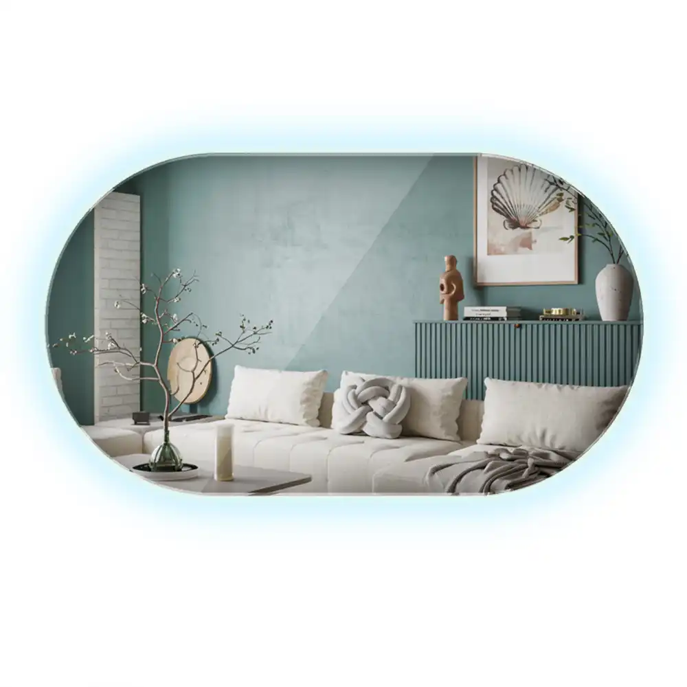 Spiegel oval beleuchtet dekorative aufhängung