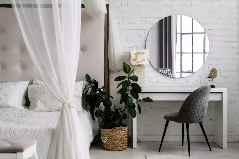 Runde spiegel wand ohne rahmen