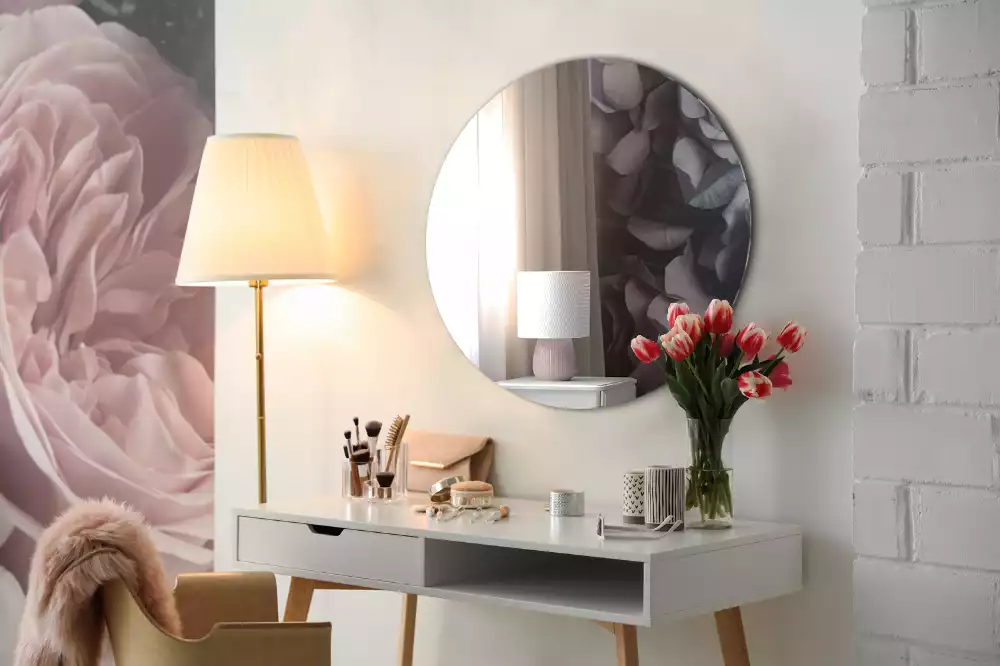 Runde spiegel wand ohne rahmen