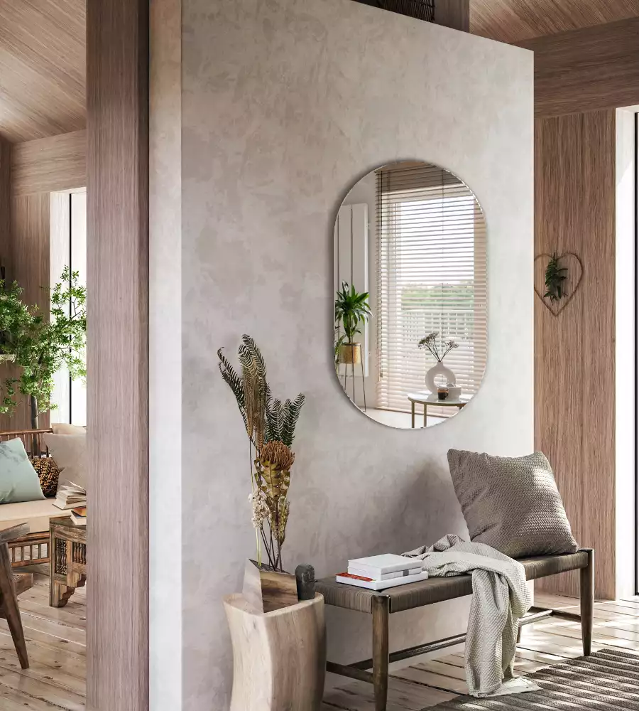 Spiegel oval klassische aufhängung