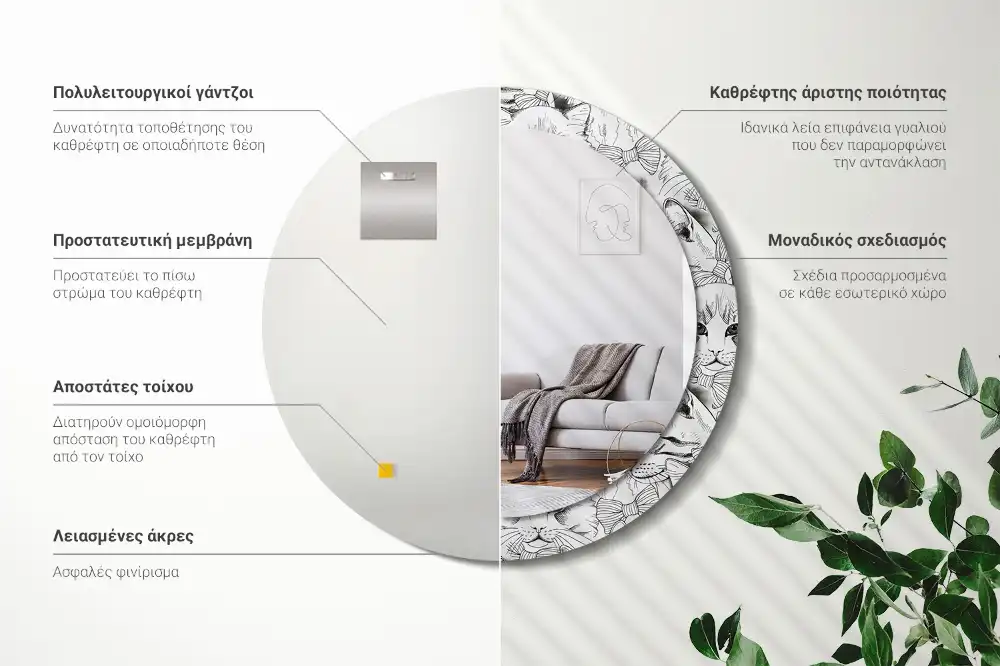 Runden spiegel Katzen