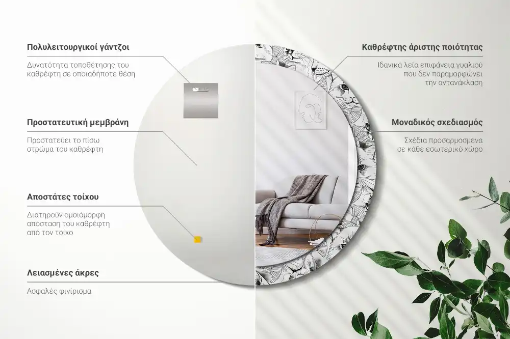 Runden spiegel Katzen