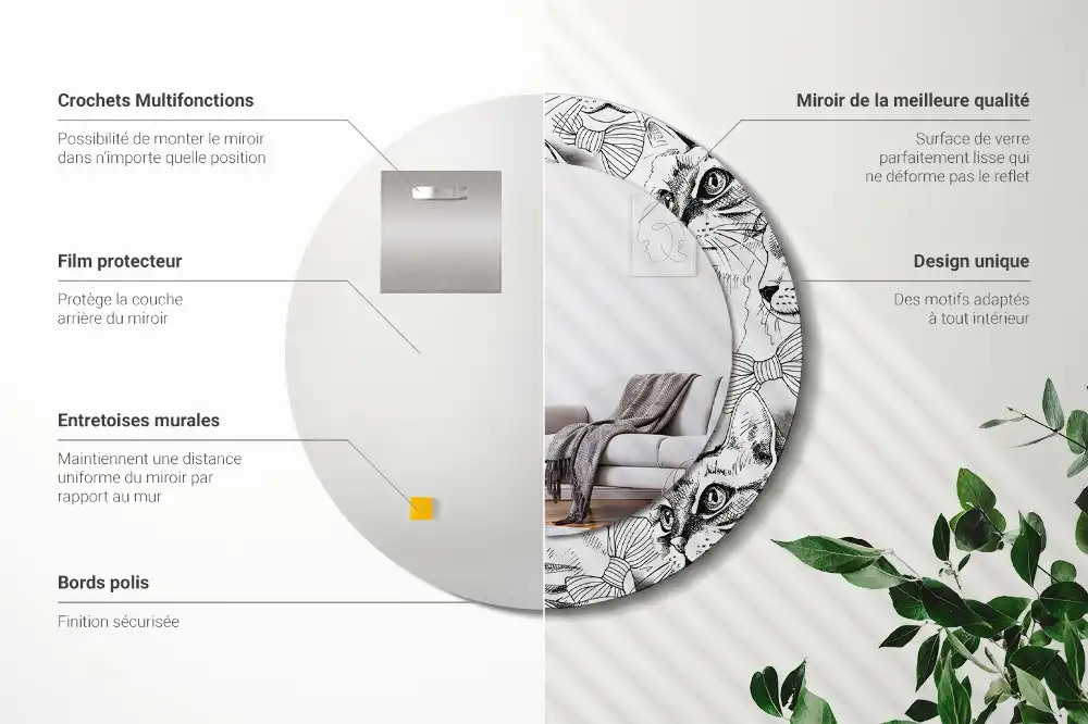 Runden spiegel Katzen