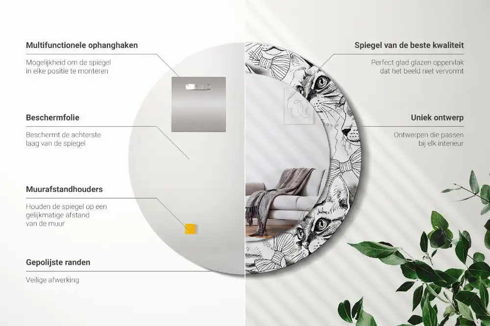 Runden spiegel Katzen