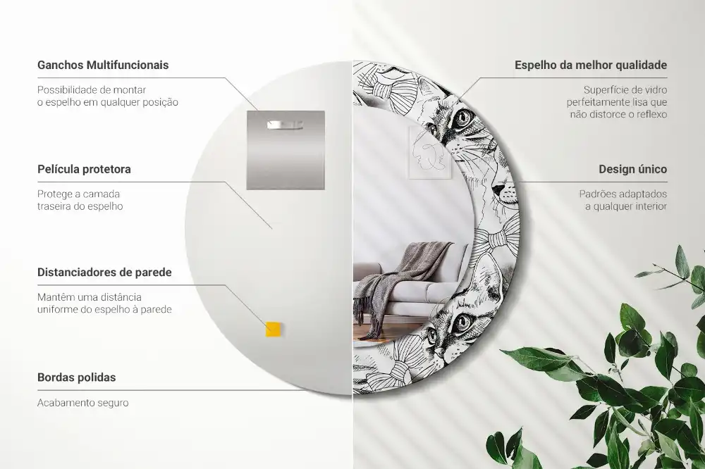 Runden spiegel Katzen