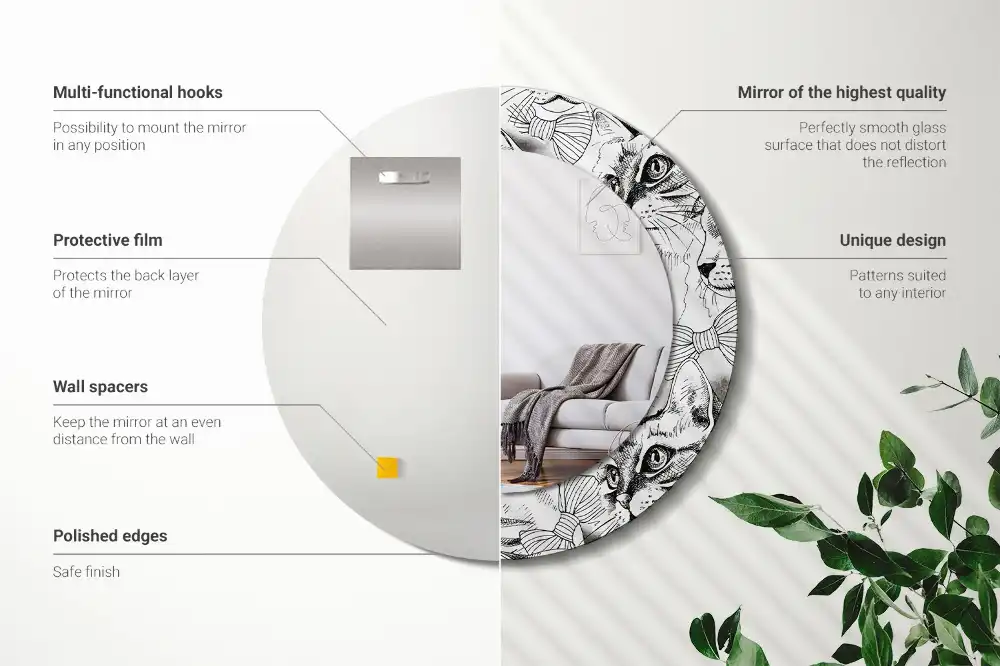 Runden spiegel Katzen