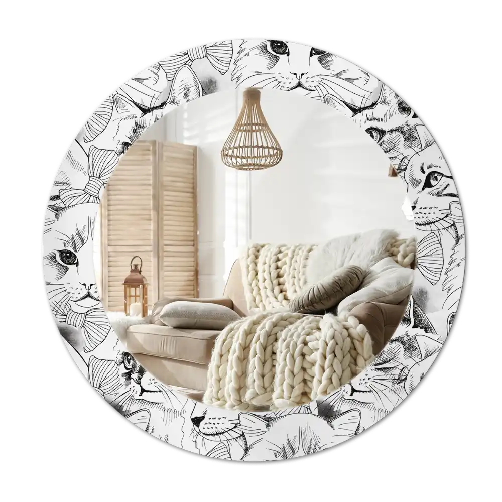 Runden spiegel Katzen