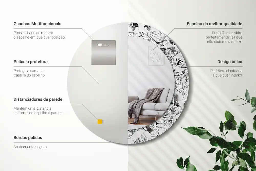 Runden spiegel Katzen