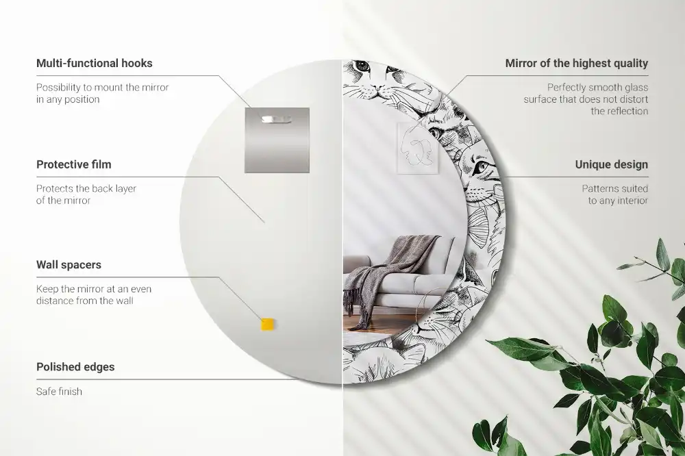 Runden spiegel Katzen