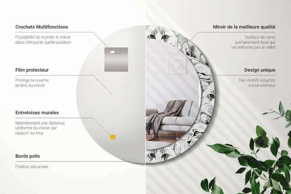 Runden spiegel Katzen