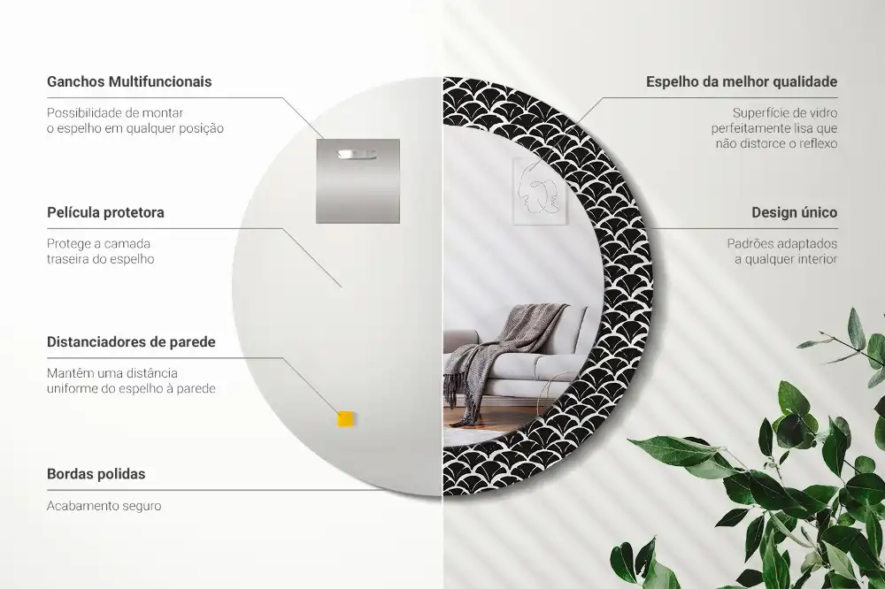 Runden spiegel Orientalische Schuppen