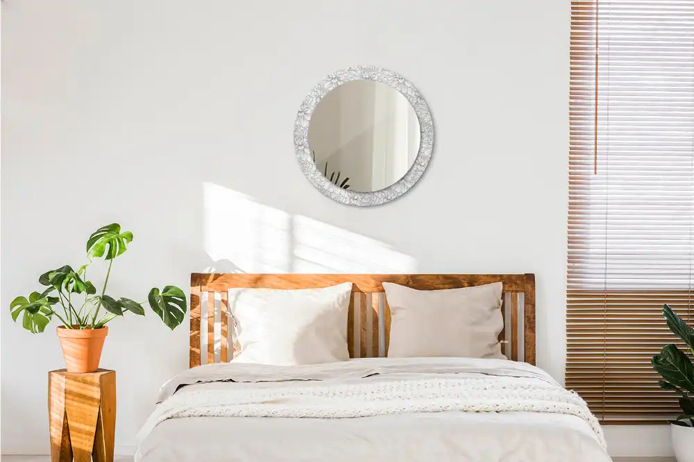 Runden spiegel Lotusblumen