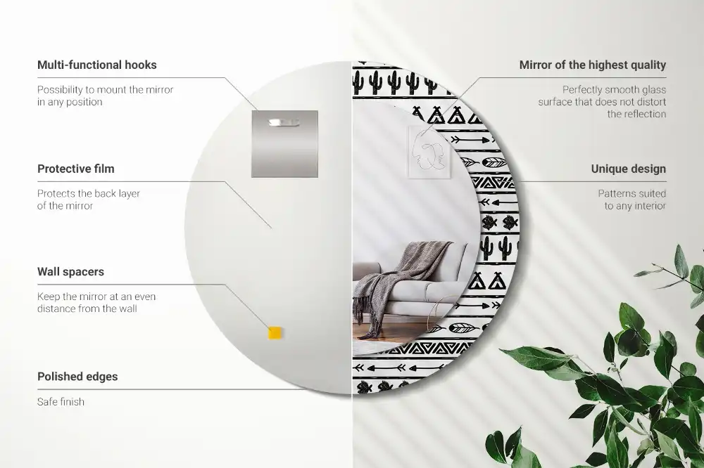 Spiegel rund Boho Minimalistisch