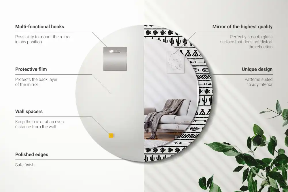 Spiegel rund Boho Minimalistisch