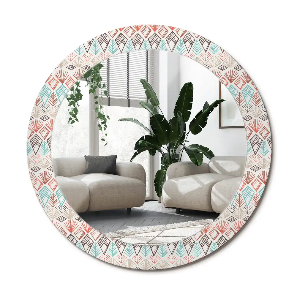 Runden spiegel Ethnisches Muster