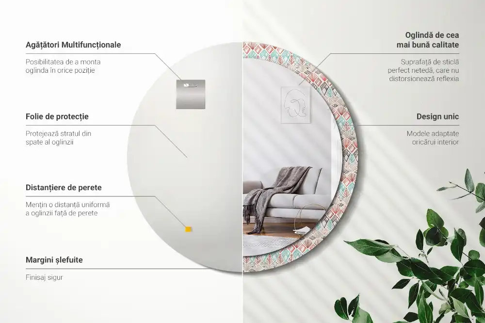 Runden spiegel Ethnisches Muster