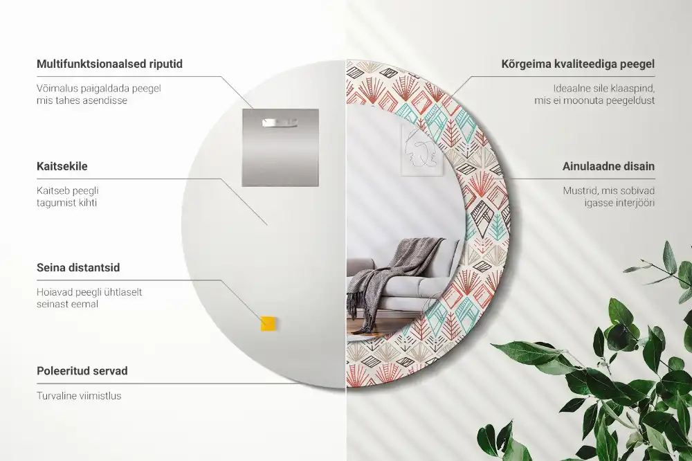 Runden spiegel Ethnisches Muster