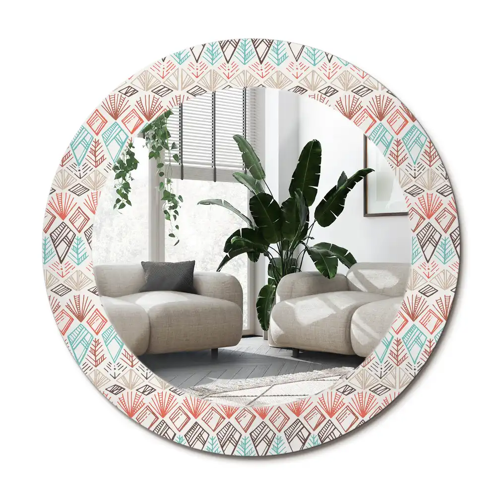 Runden spiegel Ethnisches Muster