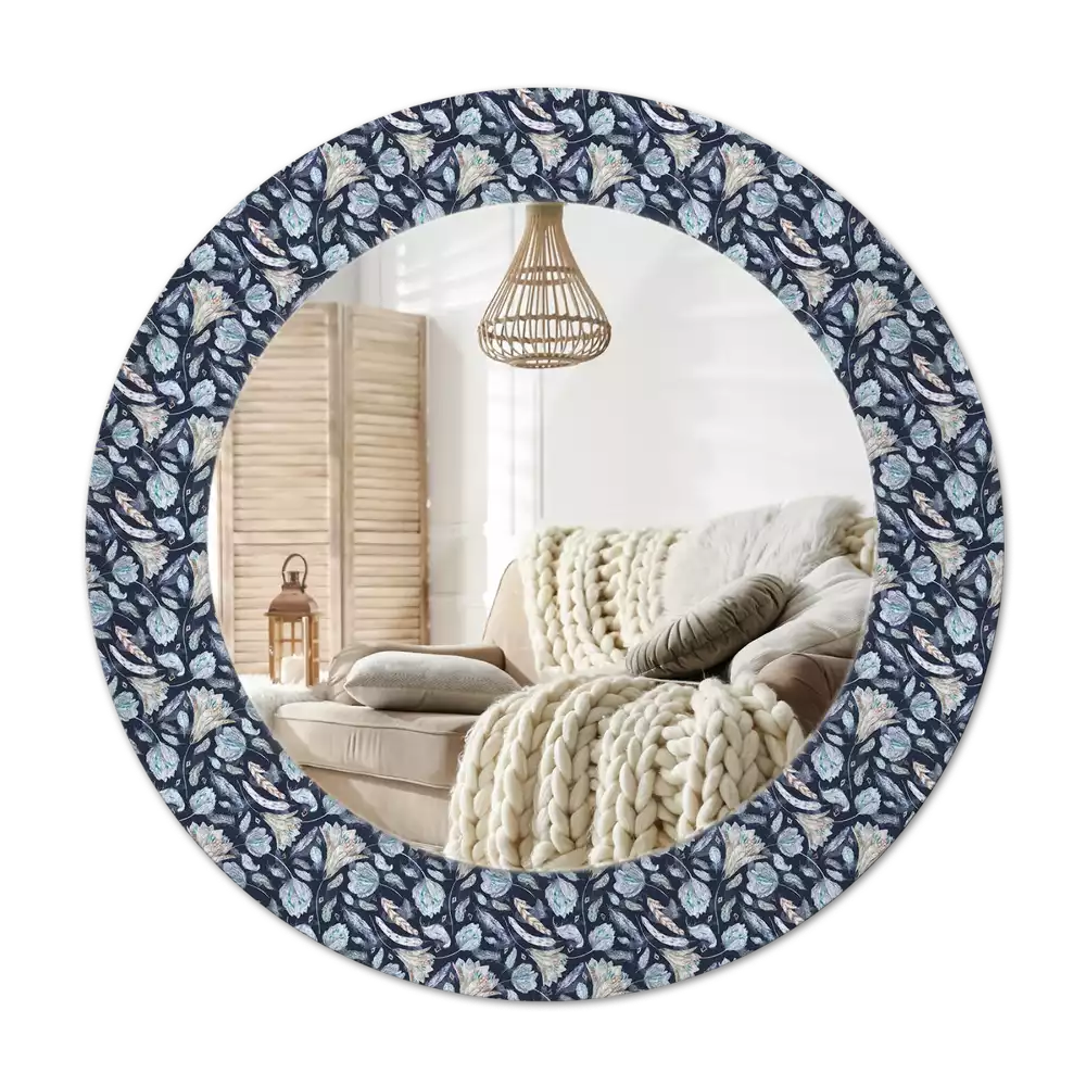 Runden spiegel Boho-Muster