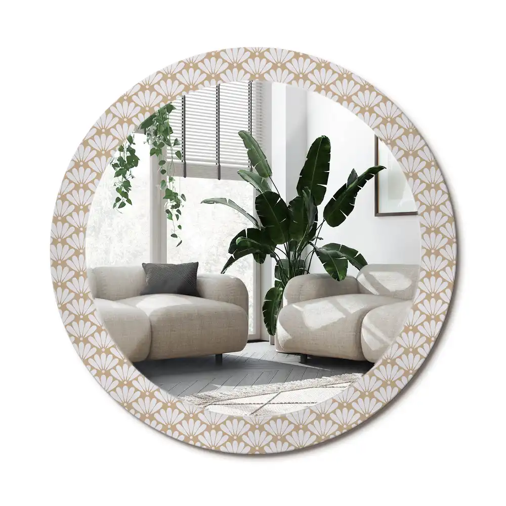 Spiegel rund Orientalische Blume