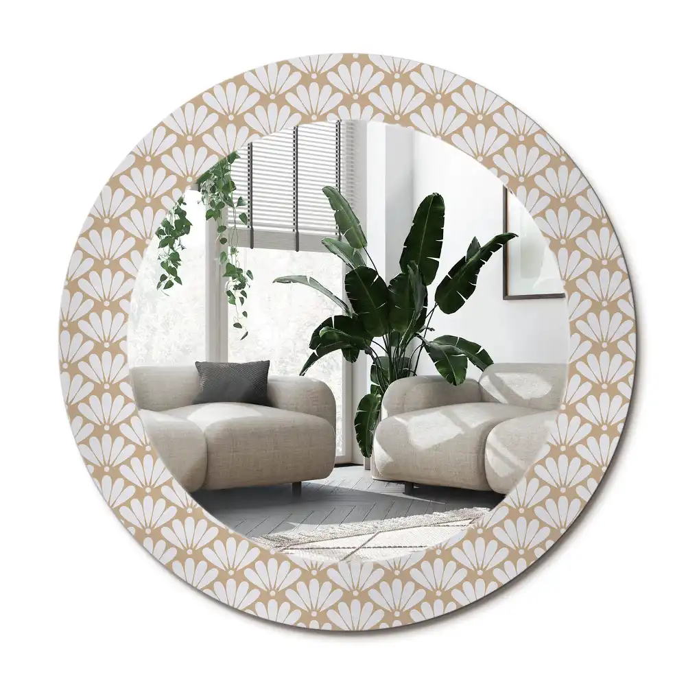 Spiegel rund Orientalische Blume