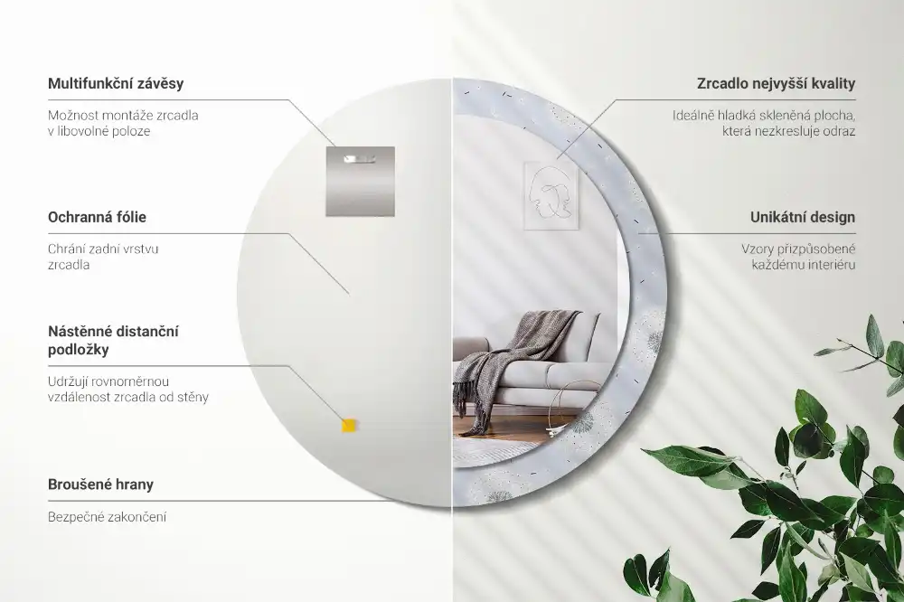 Runden spiegel Löwenzahn